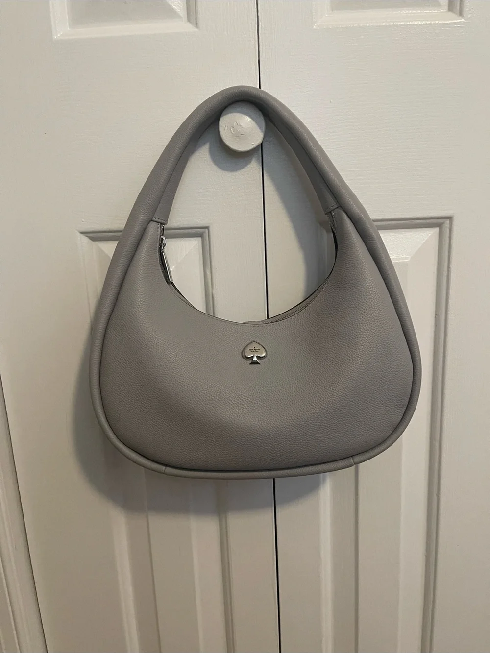 Kate Spade Pebbled Bag in Light Gray